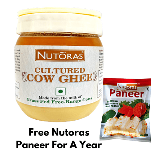 Nutoras Cultured Pure Cow Ghee - Free Nutoras Paneer For A Year