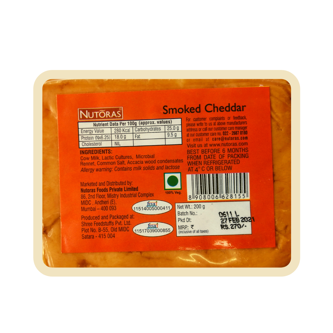 Nutoras Cheese Smoked Cheddar 200g
