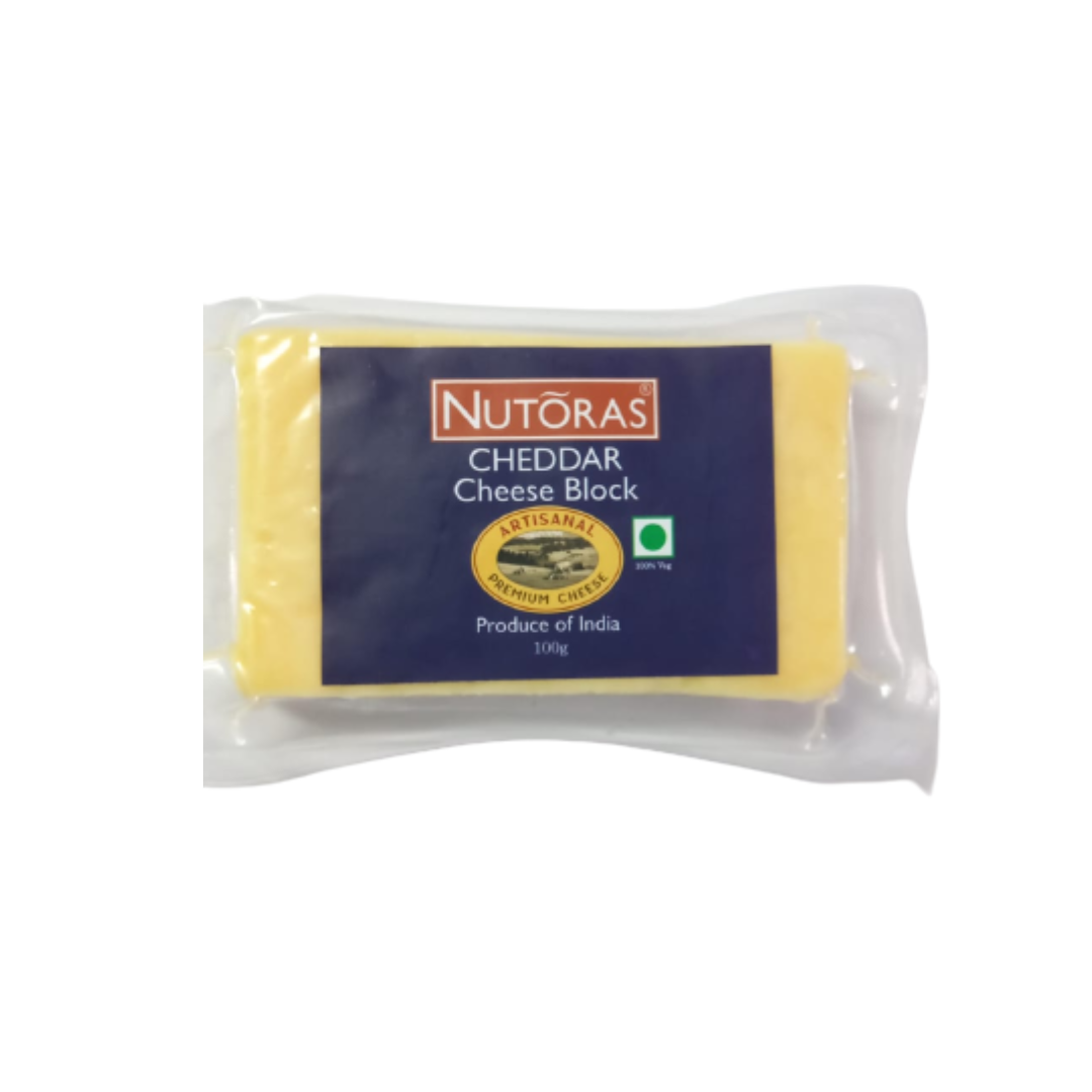 Nutoras Cheddar Cheese Block 100g
