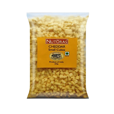 Nutoras Cheddar Cheese Small Cubes 200g