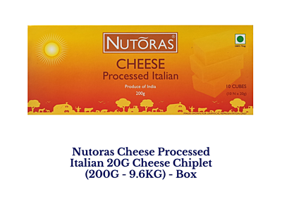Nutoras Cheese Processed Italian 20G Cheese Chiplet (200G - 9.6KG)