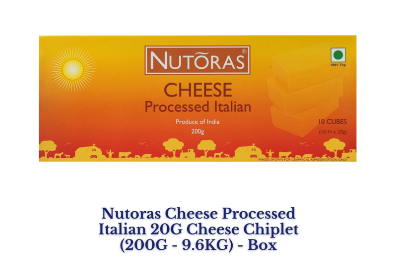 Nutoras Cheese Processed Italian 20G Cheese Chiplet (200G - 9.6KG)